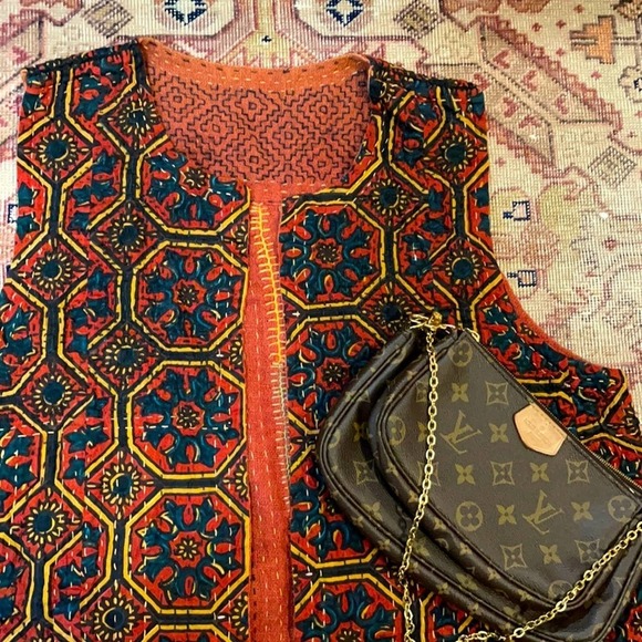 Vintage unique oversized printed vest medium-large - Picture 1 of 5